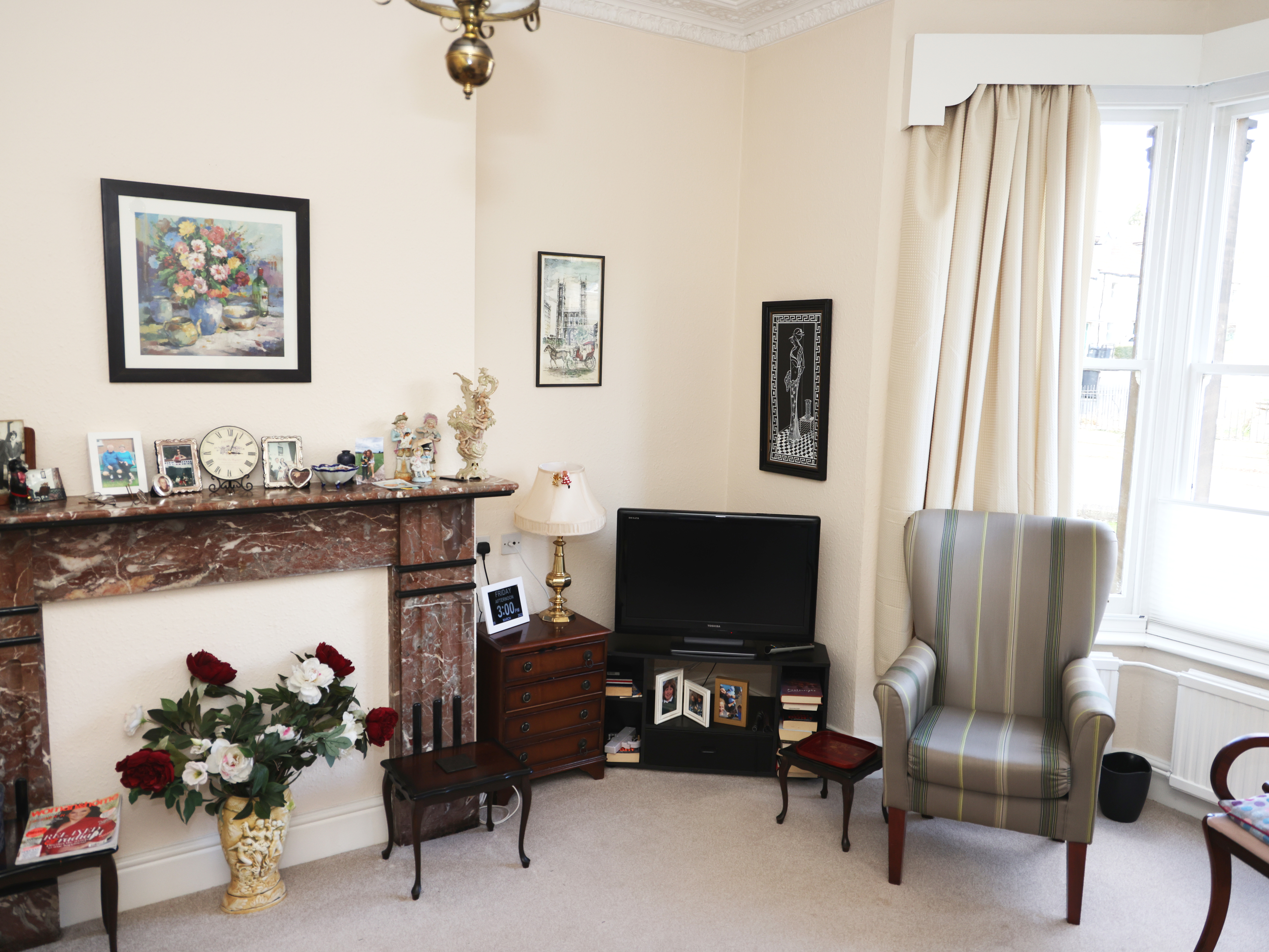 Resident's bedroom at Abbeyfield House, Bradford on Avon BA15 1EP