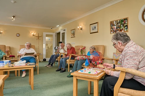 Residents in Lounge Harwood Court, PO37 6AN