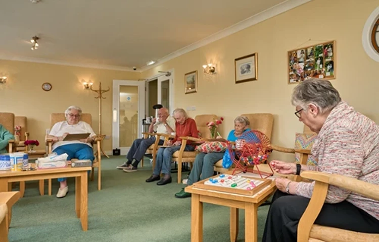 Residents in Lounge Harwood Court, PO37 6AN