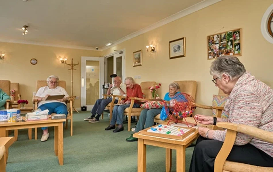 Residents in Lounge Harwood Court, PO37 6AN
