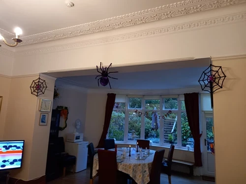 Spooky table setting for halloween