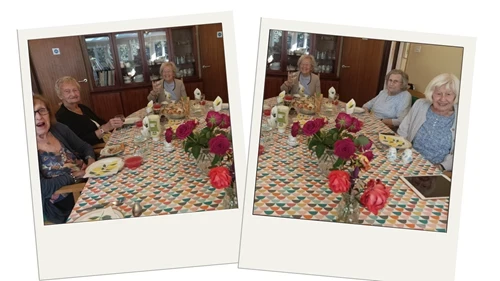 Residents enjoying a cream tea