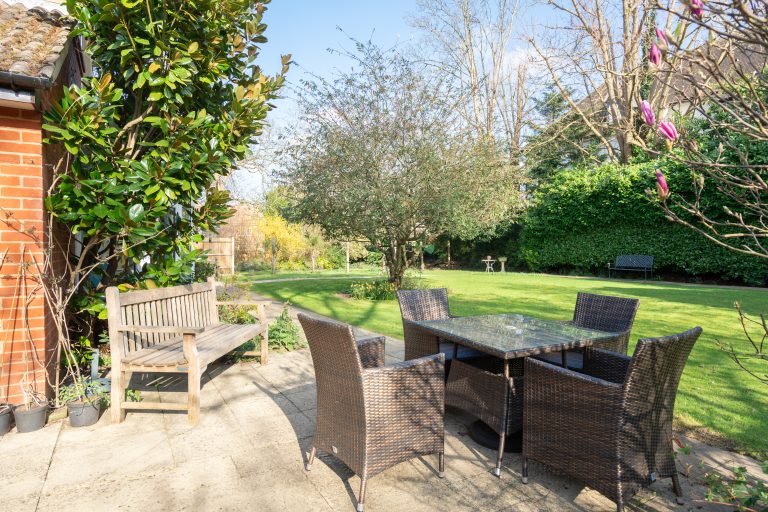Outdoor Seating Area In Sunny Garden At Roundhay on Roundhay, GU1 2JH