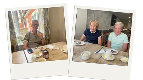 Residents at afternoon tea