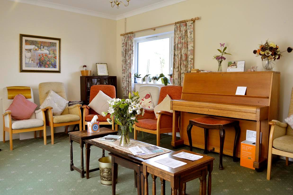 Communal lounge at Tannerswood where residents can relax and socialise
