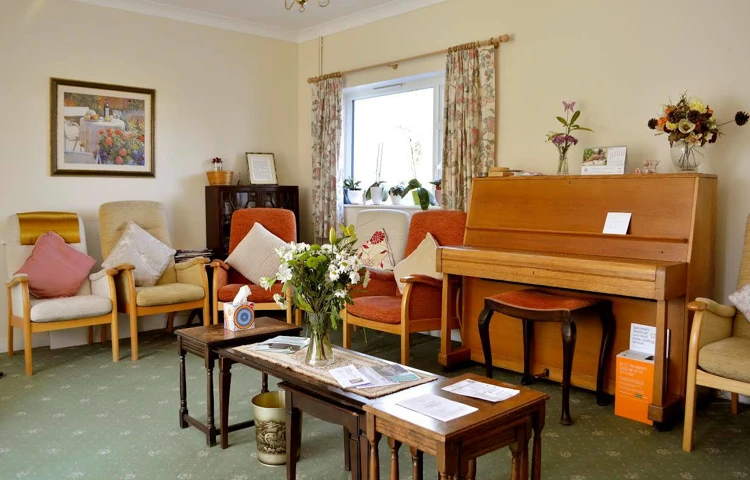 Communal lounge at Tannerswood where residents can relax and socialise