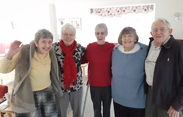Smiling, Happy Residents At Harleston House