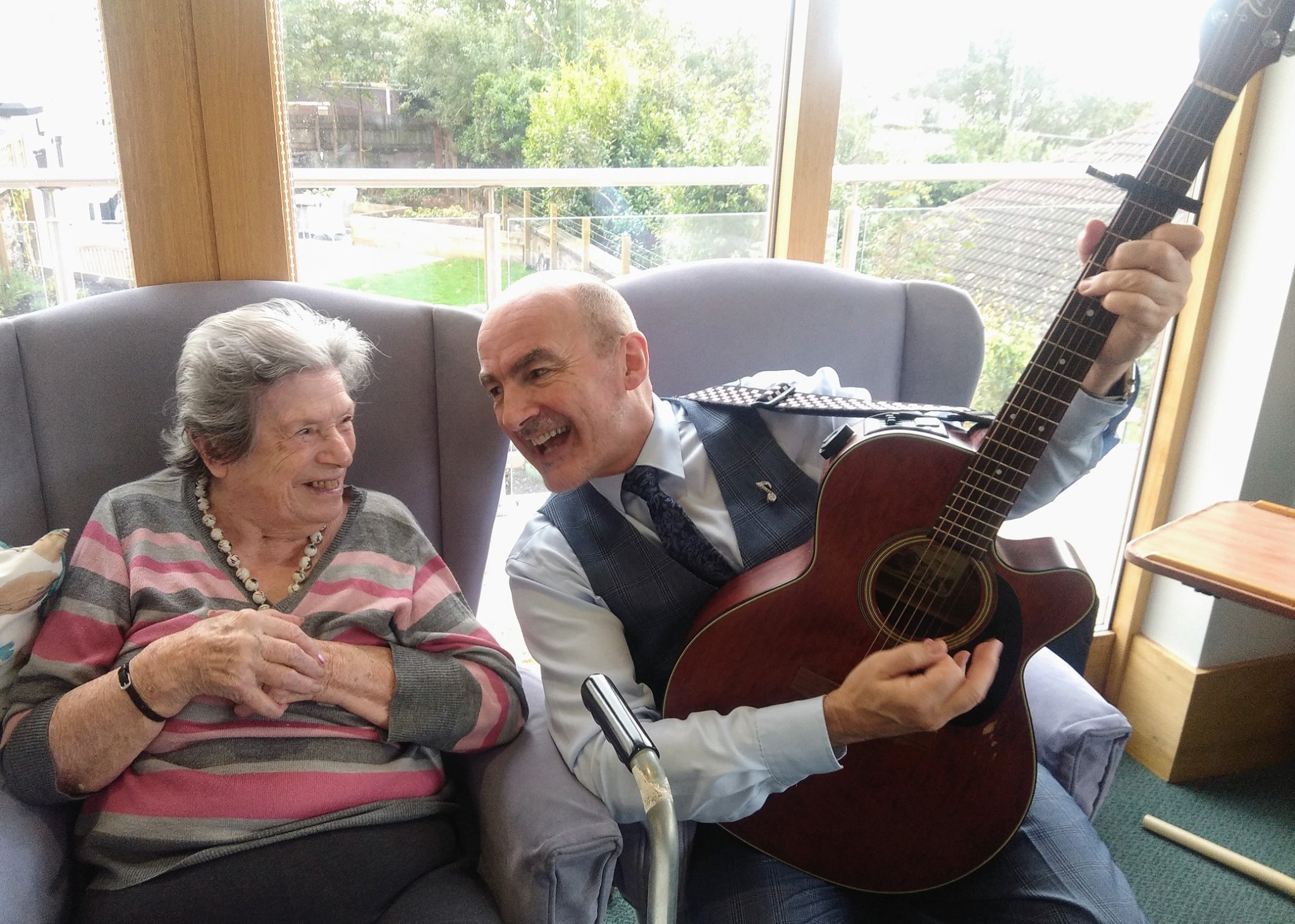 An entertainer at Lear House, West Kirby CH48 5DT
