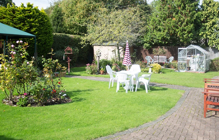 The garden at the rear of Abbeyfield House, Basildon SS14 1PG