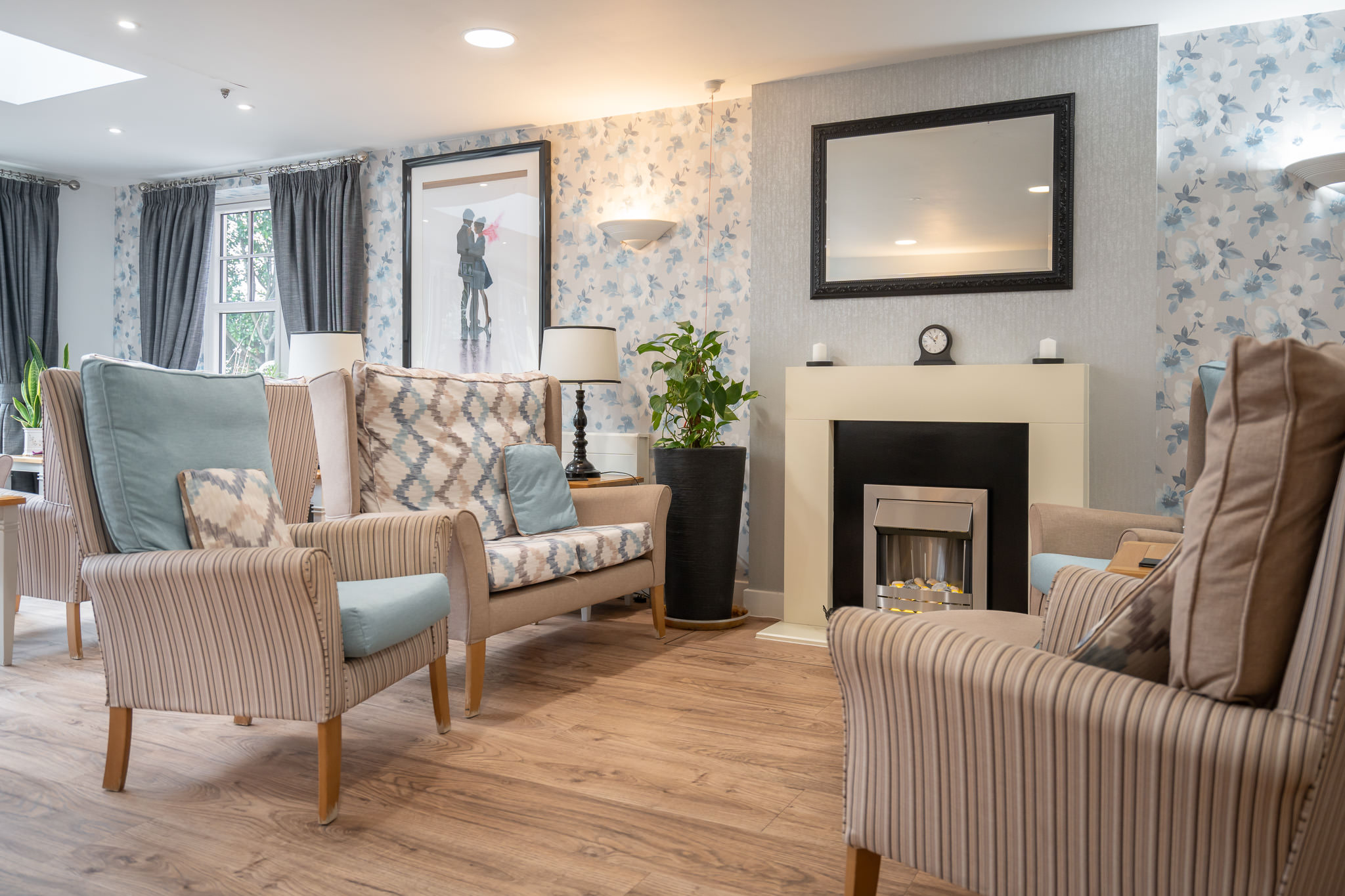 The lounge area with ample seating for residents