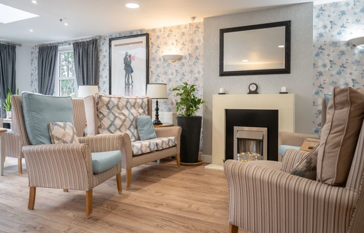The lounge area with ample seating for residents