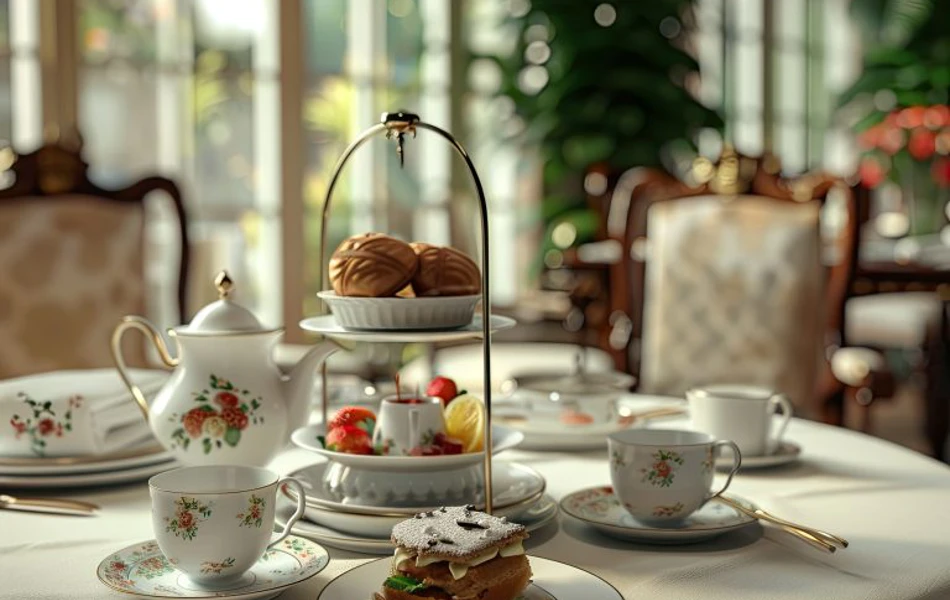 Beautiful Afternoon Set On The Dining Table At Maitland House on Maitland House, RG1 6NL