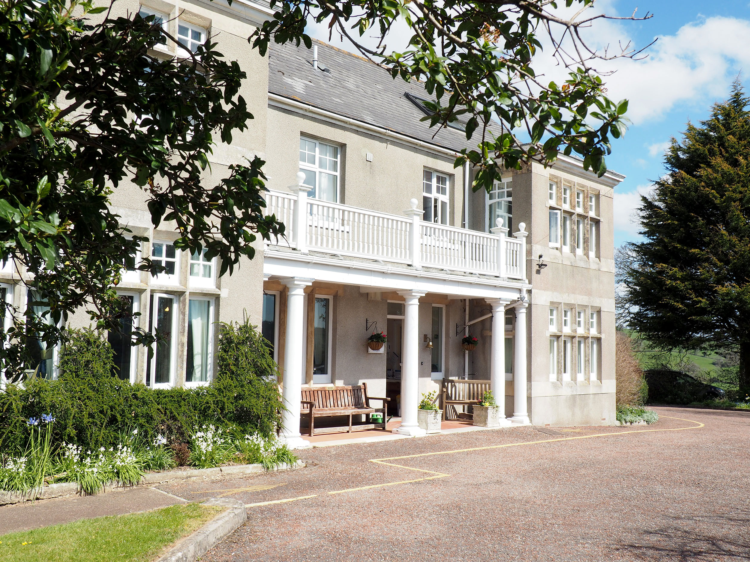 Outside entrance of Hill House, Care Home in Honiton, Devon