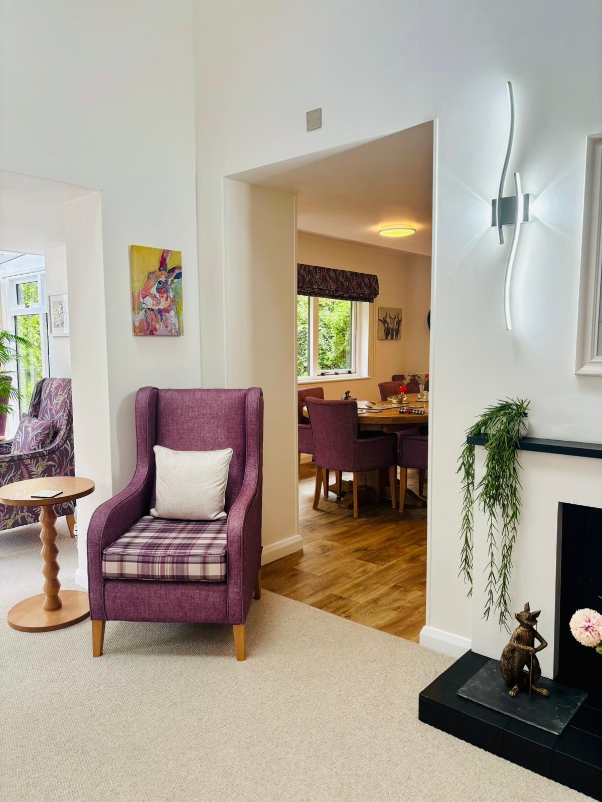 Abbeyfield House Dulverton Chair And Fireplace