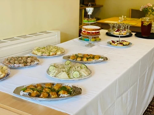 Buffet spread on a table