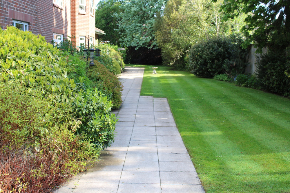 Garden path at the rear of Abbeyfield House (SH), York YO24 1LL