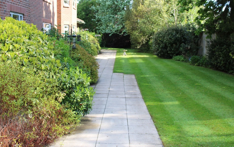 Garden path at the rear of Abbeyfield House (SH), York YO24 1LL