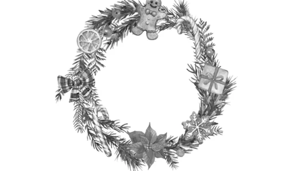 Wreath Made Out Of Recycled Materials