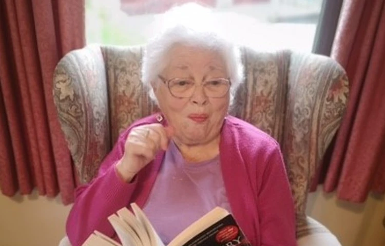 resident-reading-book at Abbeyfield House, Chipping Sodbury BS37 6LB