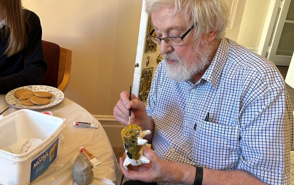 Barnard Castle Resident Doing Some Painting