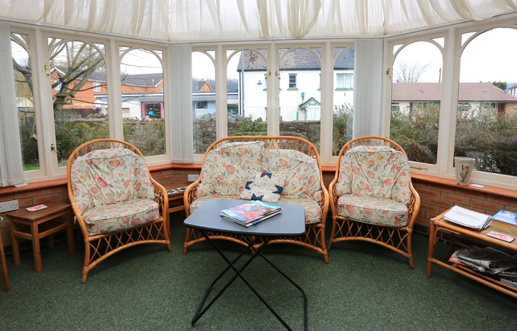 The conservatory at Abbeyfield Monmouth, NP25 5AG