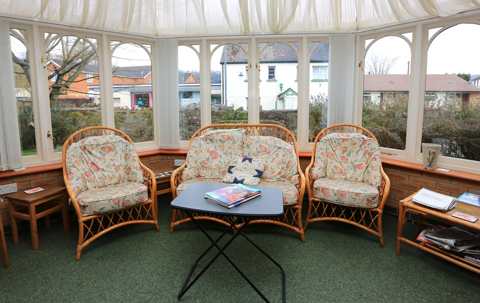 The conservatory at Abbeyfield Monmouth, NP25 5AG