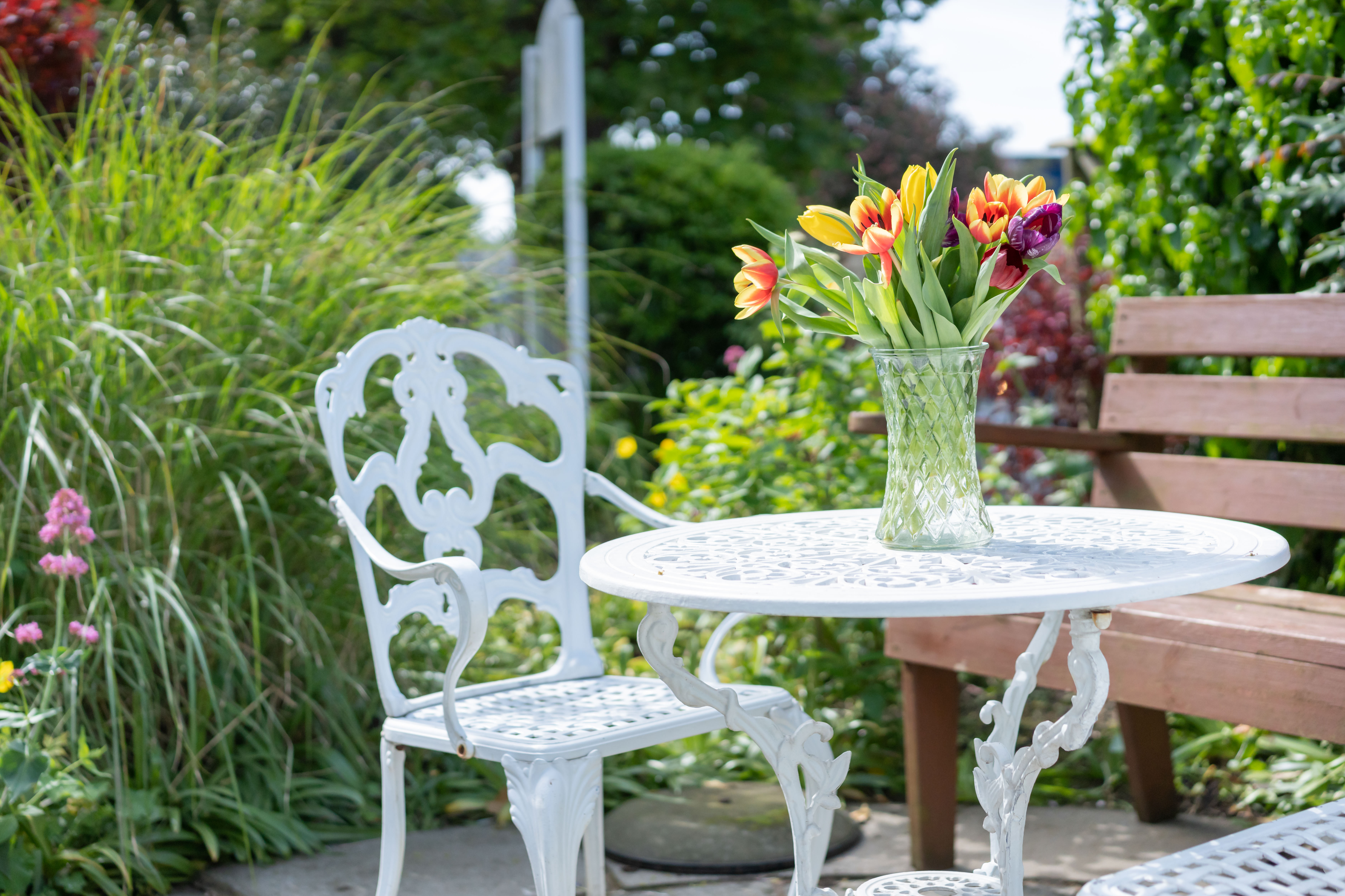 Seating Area In The Garden At Abbeyfield House, Ulverston