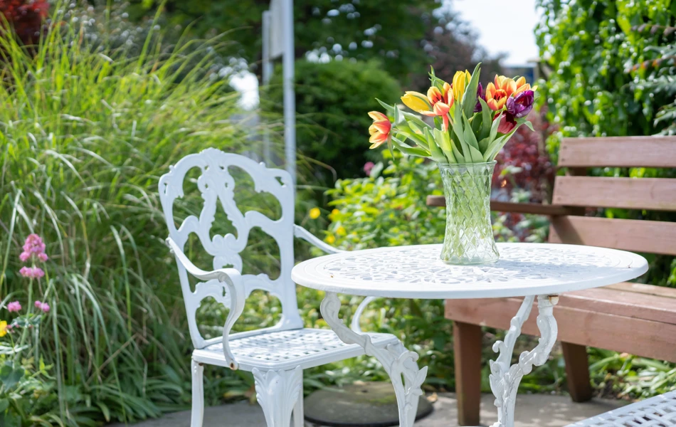 Seating Area In The Garden At Abbeyfield House, Ulverston