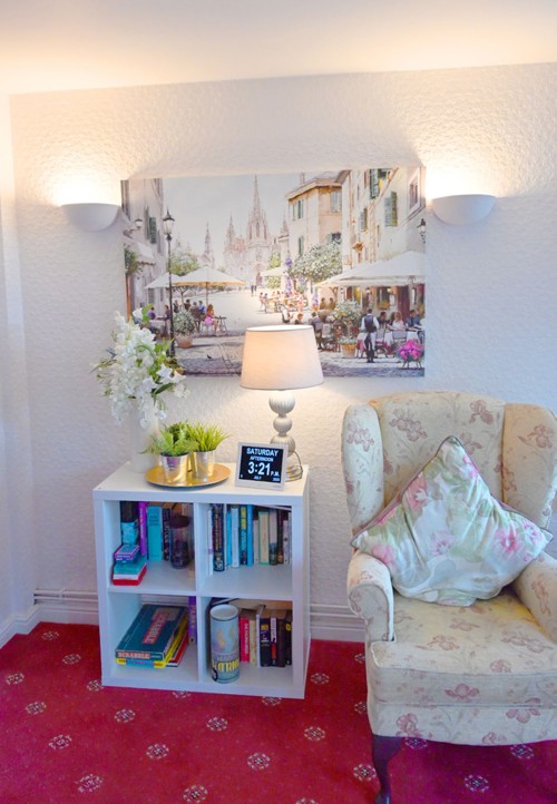 Armchair Bookcase And Painting In Abbeyfield House Settle Bd24 9Rb