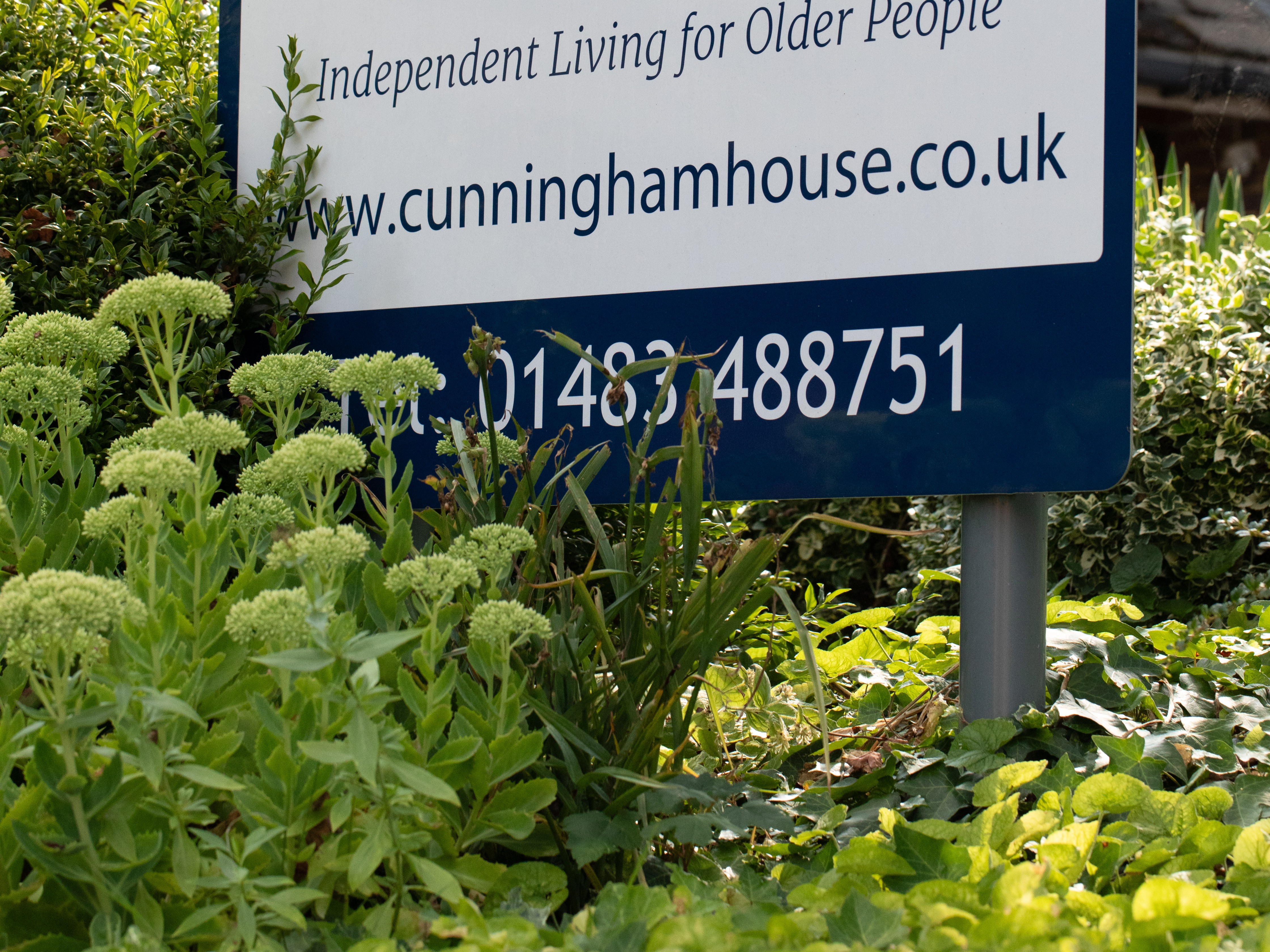 House Sign At Cunningham House Woking Gu24 0Jn Crop
