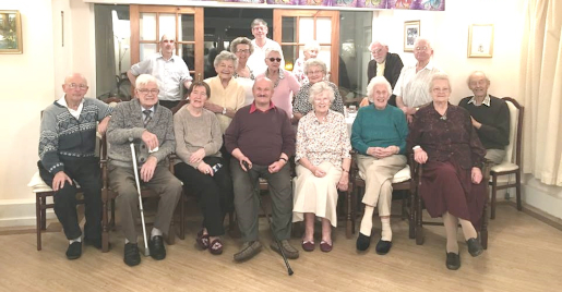 Several residents posing for a photo