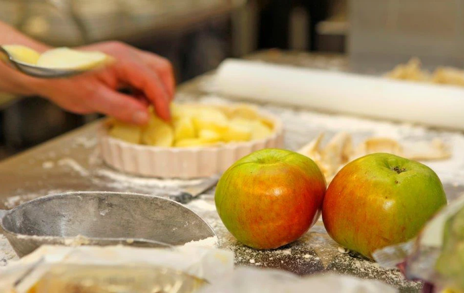 Preparing food at David Gresham House, Oxted RH8 0BA