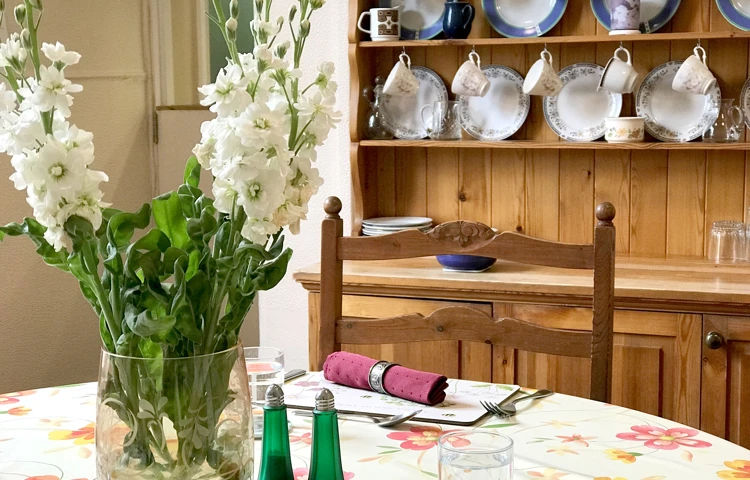 Mealtimes are taken in our communal dining room