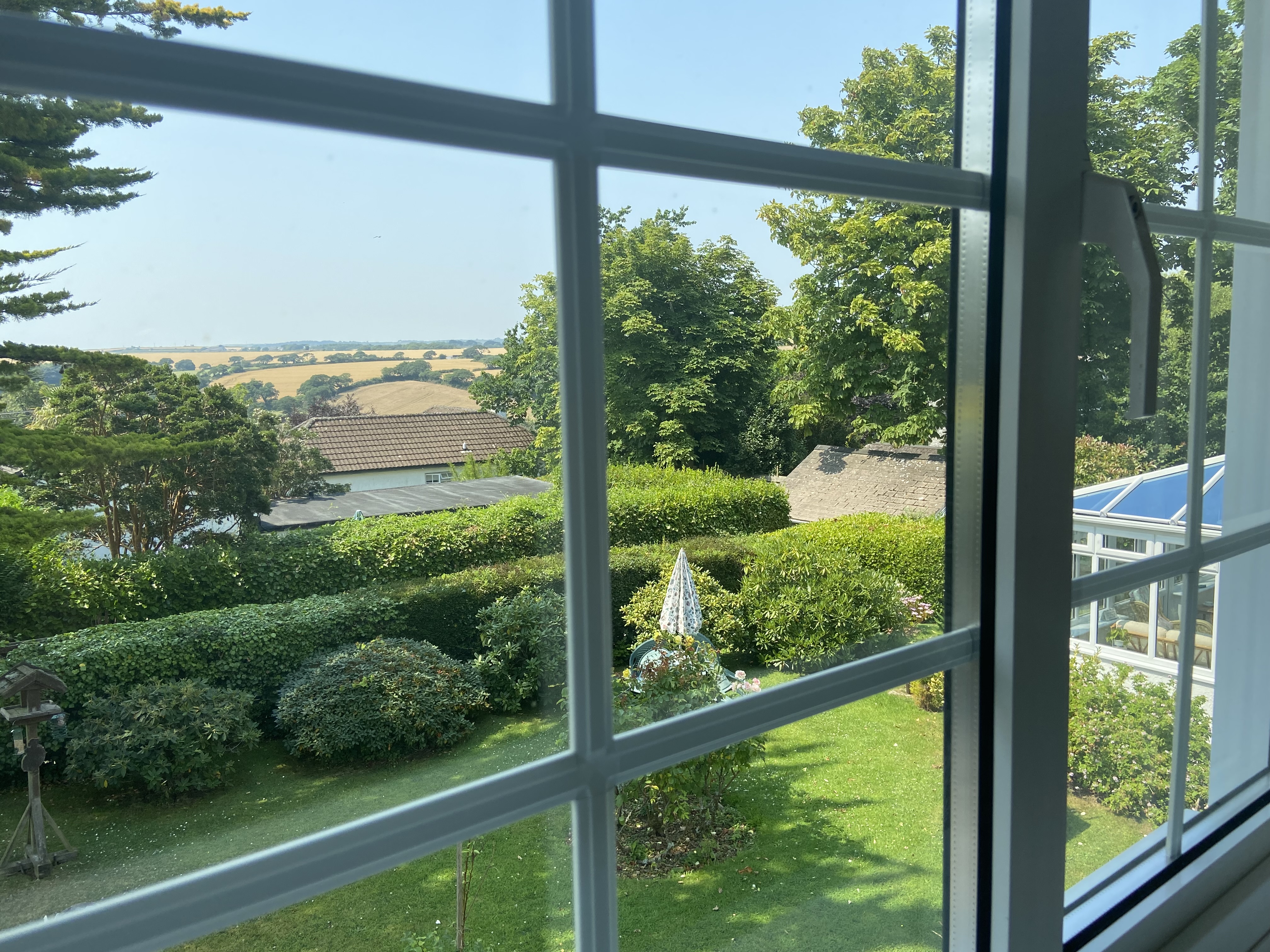 View from a bedroom window at Abbeyfield Scott House, Mawnan Smith TR11 5ER