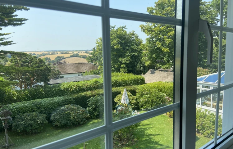 View from a bedroom window at Abbeyfield Scott House, Mawnan Smith TR11 5ER