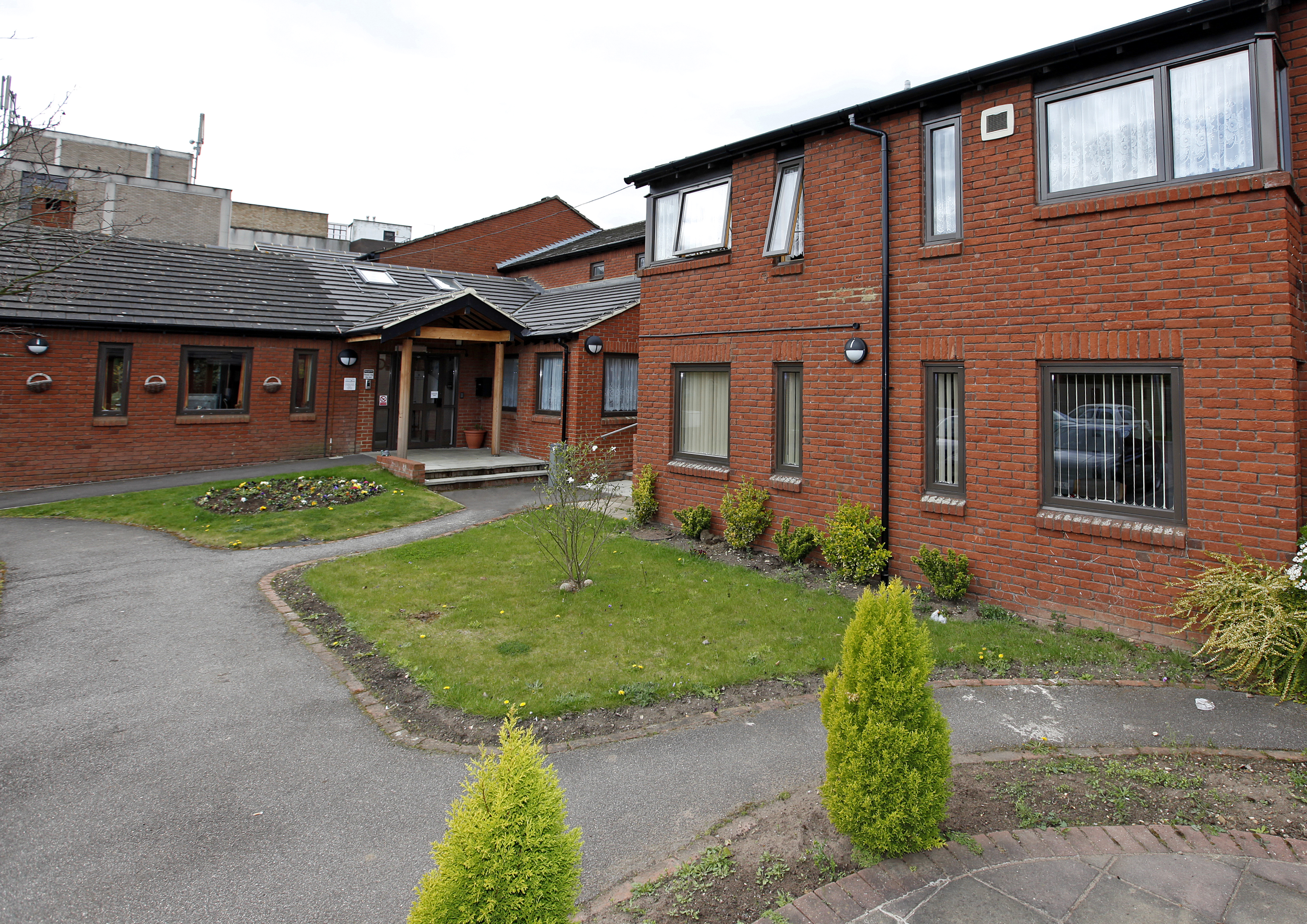 Garden at the front of Abbeyfield House, Hayes UB4 0SW