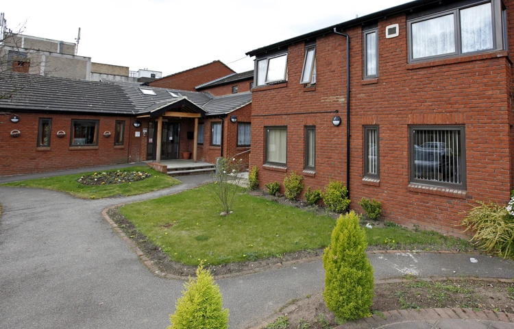 Garden at the front of Abbeyfield House, Hayes UB4 0SW