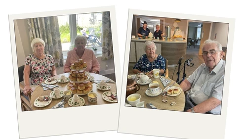 residents enjoying afternoon tea