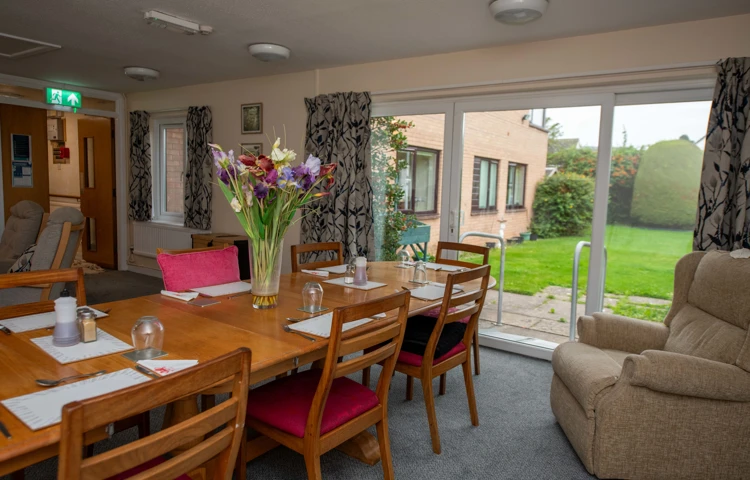 The dining room at Abbeyfield House, Abergele LL22 7EW