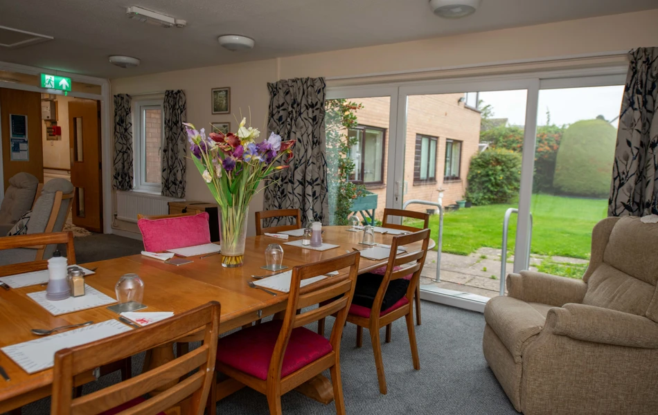 The dining room at Abbeyfield House, Abergele LL22 7EW