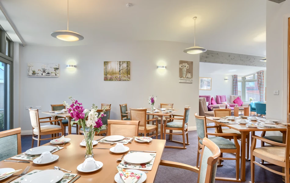 Communal Dining Room Set For Lunch At Carnarvon House
