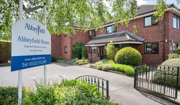 gated-entrance-at Abbeyfield House, Lincoln LN1 3HJ