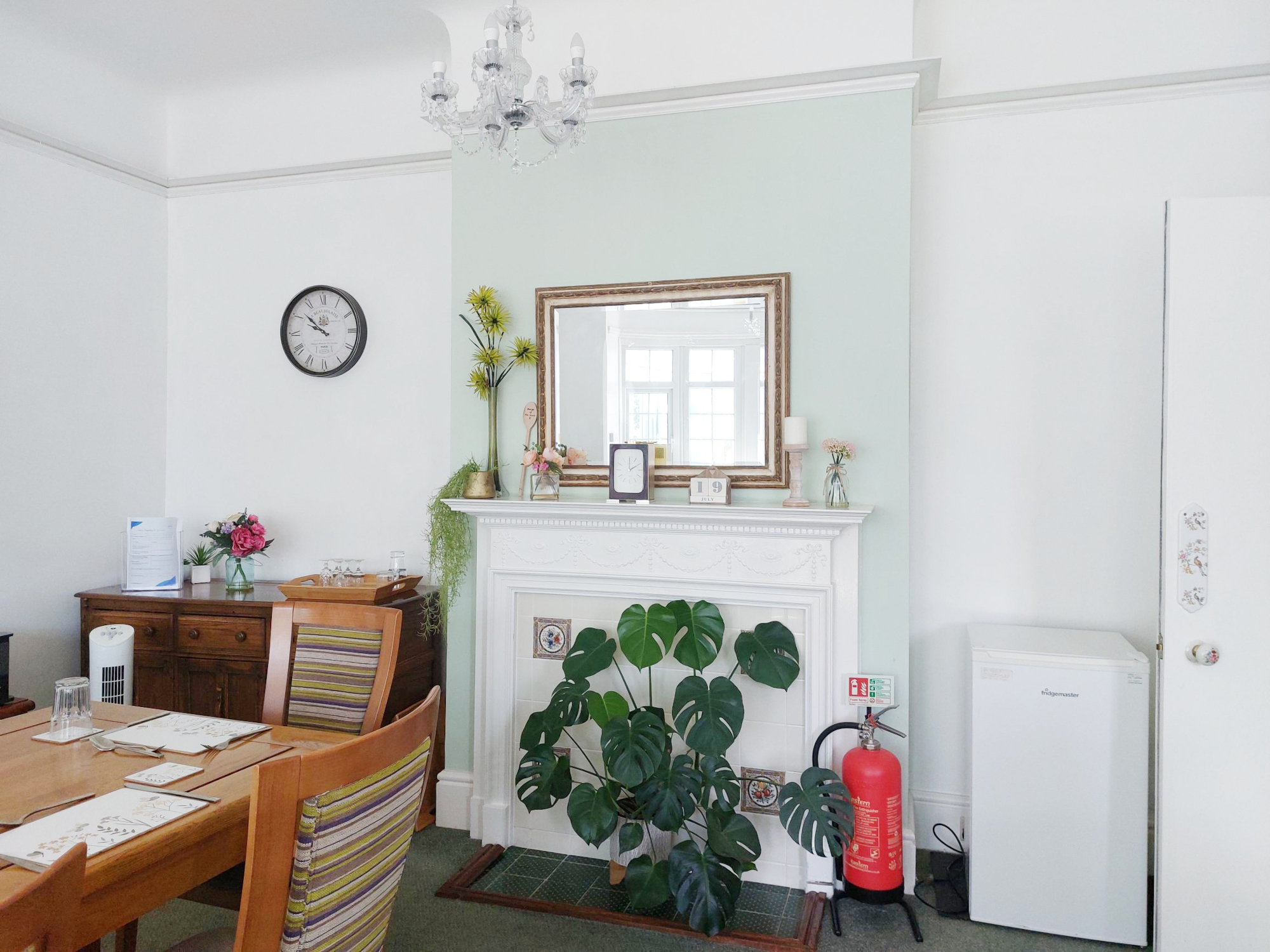 Fireplace In The Dining Room