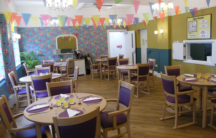 Dining room at Lear House, West Kirby CH48 5DT