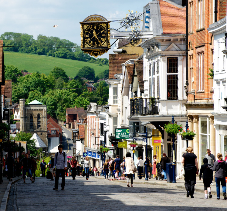 Guildford High Street near Roundhay, Guildford GU1 2JH