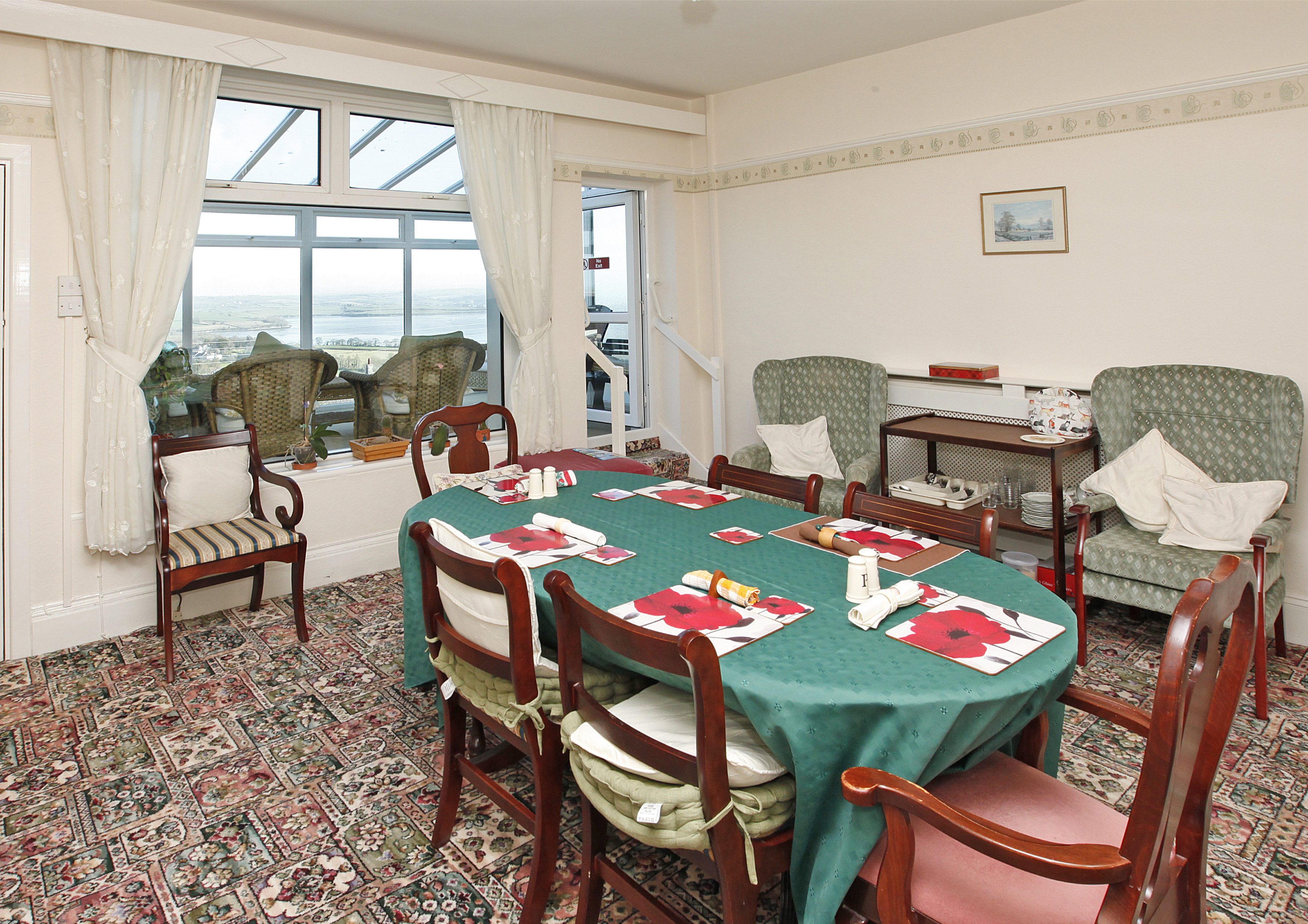 Homemade meals served in the dining room