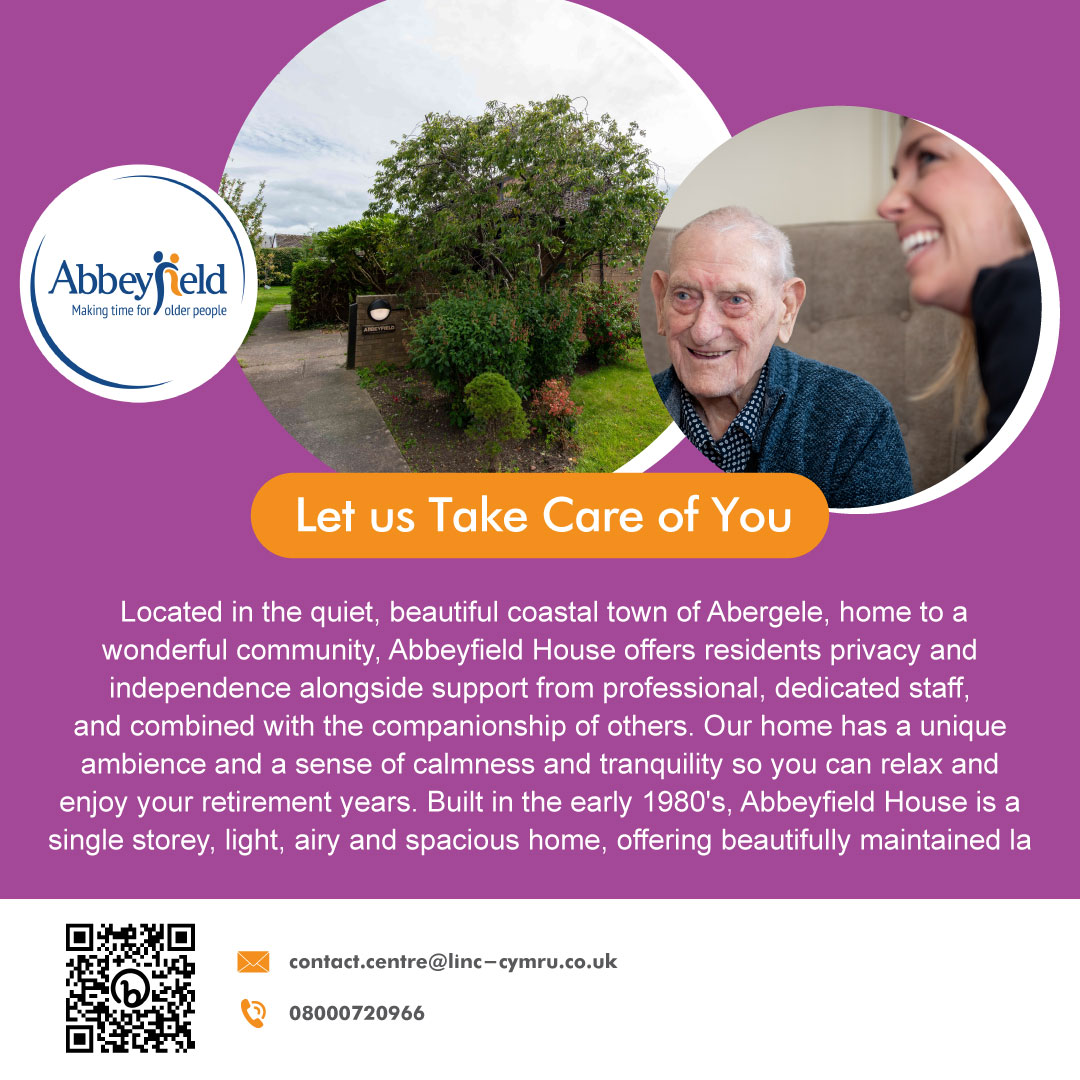 Advert for Abbeyfield House, Abergele LL22 7EW