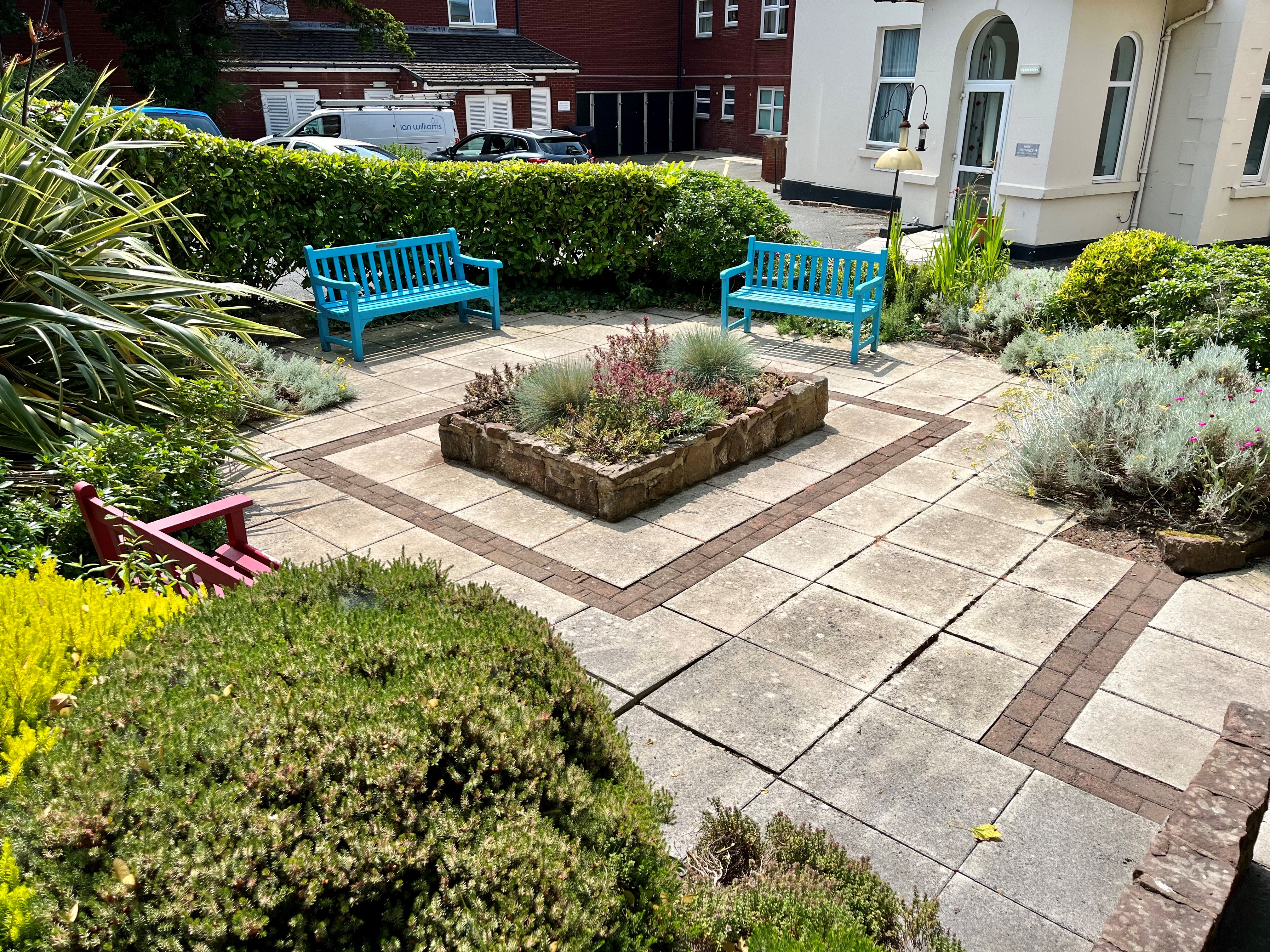 Front patio area at Lear House, West Kirby CH48 5DT