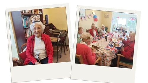 Residents celebrating the coronation
