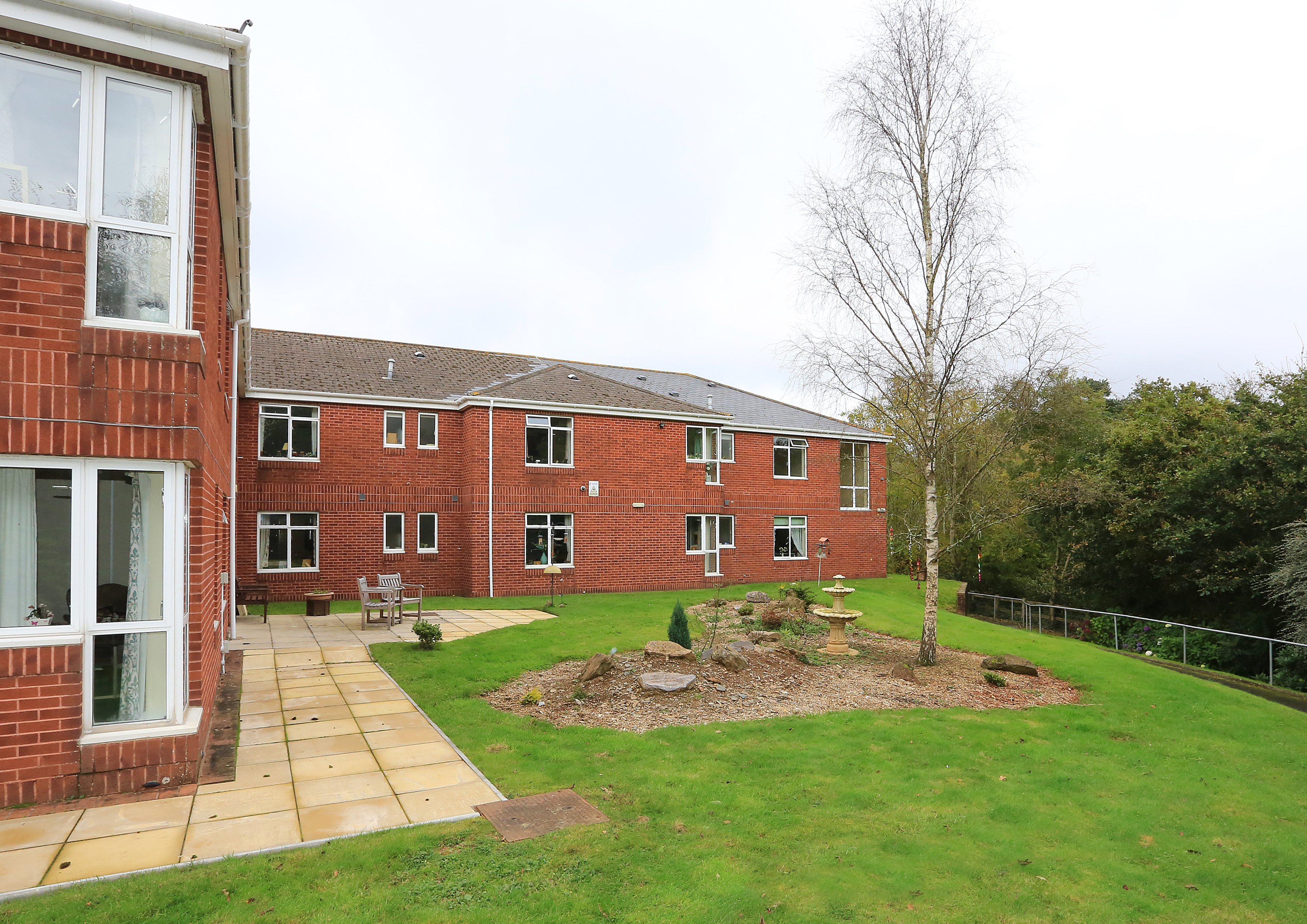 Patio in the rear garden at Tamar House, Plymouth PL6 5XN